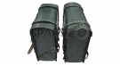 Fit For Royal Enfield Shotgun 650 Dark Green Leather Pannier Bags with Mounting   - SPAREZO